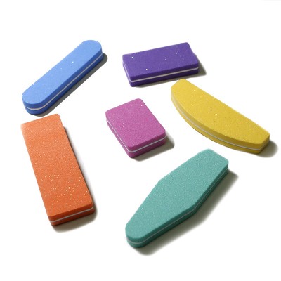 New Arrive 6 Colors Double Side 100/180 Mini Sponge Nail File Buffer Manicure Tool for nail salon tool