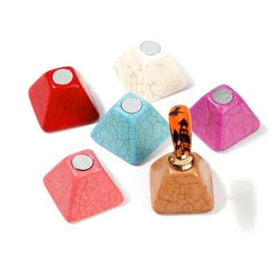 Magnetic Natural Stone Alloy Nail Stand Holder  Set  DIY  Tips Practice Stand Display Base