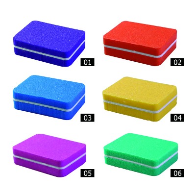 3*3*4cm Queenfingers Square Mini Colored  Double Side 100/180  Sponge Nail File Buffer For Manicure Tool