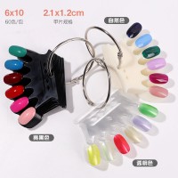 Nail color card transparent natural color nail practice display false nails crown nail display