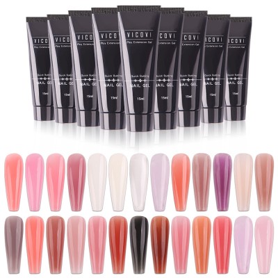 15ml Nude Color Extension Gel UV Gel Polish LED Sculpting Hard Gel Lacquer For Nail Art Tools