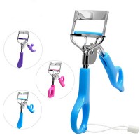 Eyelash curler with rope and button non-slip handle to create curling eyelash curler