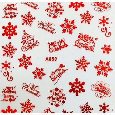 New  Gold  Snowman Snow  Christmas series Stickers Set Finger Nail  Art Sticker Transfer Decals for Nail Art Decorations