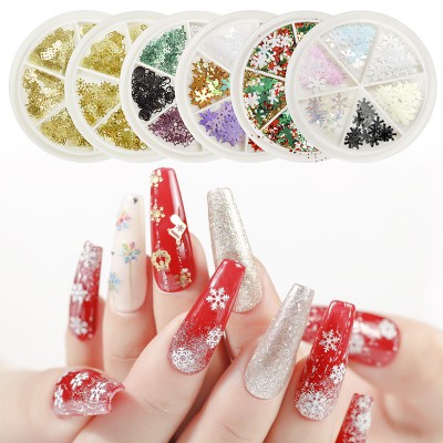 Halloween 3D Beauty Nail Art Sequins Christmas Snowflakes Decals Nail  DIY  Decoration Glitter Stickers