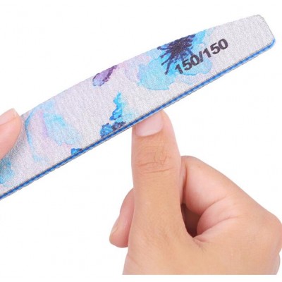 6pcs/set Flower Nail Files Double-sided Nail Trimming Rubbing Strips Files Buffer Tool