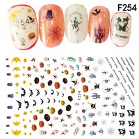 New Arrive Halloween Festival Pumpkin  Dragon Finger Nail Art Sticker  Decals for Nail Art Decorations