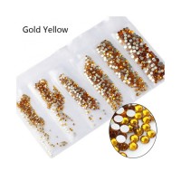 1728pcs/bag Multi-size  Glass Nail Rhinestones For Nails Art Decorations Crystals Strass Charms Partition Mixed Size Rhinestone