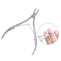 Stainless Steel Nail Cuticle Scissors Double Fork Dead Skin Scissor