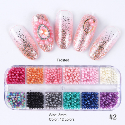 Classic high quality colorful multi-specification mix temperament pearl nail art decoration