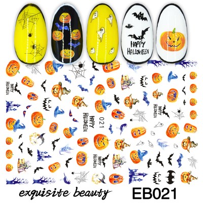 New Arrive Halloween Festival Pumpkin  Dragon Finger Nail Art Sticker  Decals for Nail Art Decorations