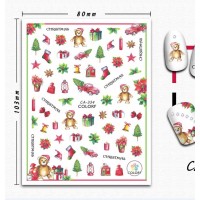 Flower  Christmas  Halloween Stickers Set Finger Nail  Art Sticker Transfer Decals for Nail Art Decorations